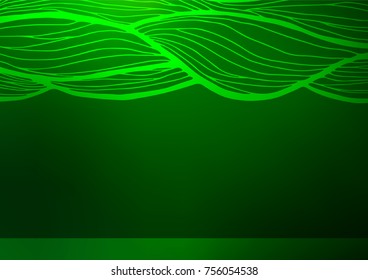 Light Green vector natural elegant background. Ethnic elegant natural pattern with gradient. The completely new template can be used for your brand book.