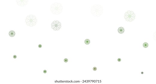 Light green vector natural layout with flowers. Illustration with abstract colorful flowers with gradient. Brand new business design.