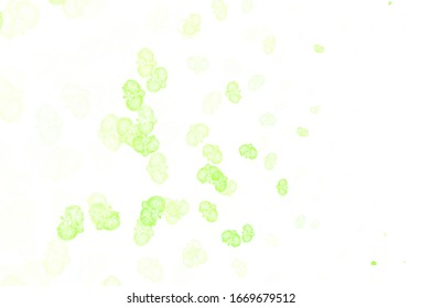 Light Green vector natural pattern with flowers. Colorful illustration with flowers in doodle style. Pattern for wallpapers, coloring books.
