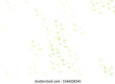 Light Green vector pattern with 30, 50, 90 percentage signs. Gradient illustration with discount signs on white backdrop. Backdrop for ads, leaflets of Black Friday.