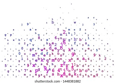 Light Green vector pattern with ABC symbols. Modern geometrical illustration with ABC english symbols. Best design for your ad, poster, banner of college.
