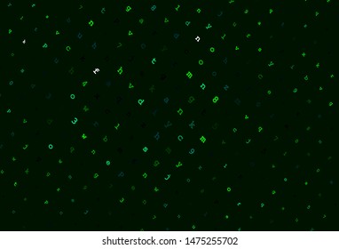 Light Green vector pattern with ABC symbols. Shining colorful illustration with isolated letters. Pattern for booklets, leaflets of education.