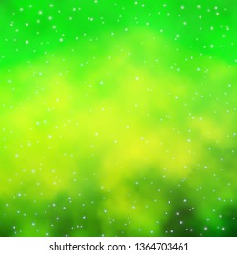 Light Green vector pattern with abstract stars. Decorative illustration with stars on abstract template. Best design for your ad, poster, banner.