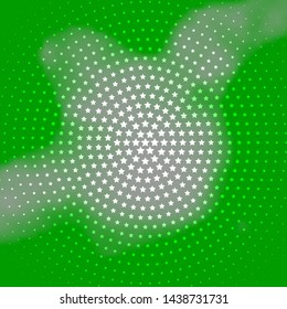 Light Green vector pattern with abstract stars. Modern geometric abstract illustration with stars. Best design for your ad, poster, banner.