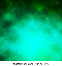 Light Green vector pattern with abstract stars. Decorative illustration with stars on abstract template. Pattern for websites, landing pages.