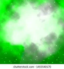 Light Green vector pattern with abstract stars. Modern geometric abstract illustration with stars. Pattern for websites, landing pages.