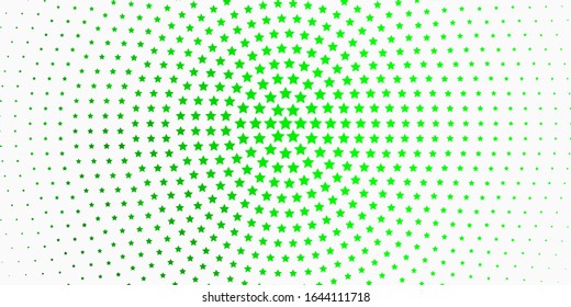 Light Green vector pattern with abstract stars. Decorative illustration with stars on abstract template. Pattern for new year ad, booklets.