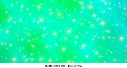 Light Green vector pattern with abstract stars. Blur decorative design in simple style with stars. Design for your business promotion.