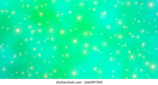 Light Green vector pattern with abstract stars. Blur decorative design in simple style with stars. Design for your business promotion.