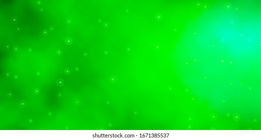 Light Green vector pattern with abstract stars. Modern geometric abstract illustration with stars. Pattern for new year ad, booklets.