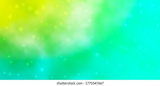 Light Green vector pattern with abstract stars. Modern geometric abstract illustration with stars. Theme for cell phones.