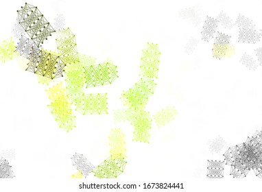 Light Green vector pattern with artificial intelligence network. Shining colorful illustration with real structure of AI. Smart design for promotion of bid data.