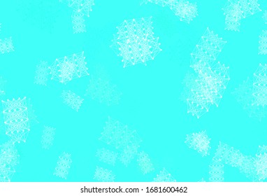 Light Green vector pattern with artificial intelligence network. Shining colorful illustration with real structure of AI. Pattern for  poster, banner of technology.