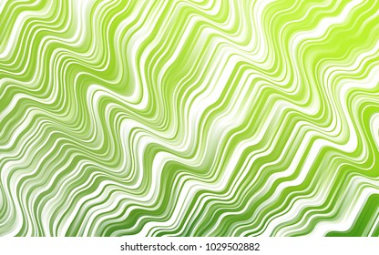Light Green vector pattern with bent lines. Colorful illustration in abstract marble style with gradient. Brand-new design for your ads, poster, banner.
