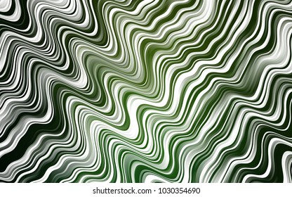 Light Green vector pattern with bent lines. Colorful illustration in abstract marble style with gradient. A completely new template for your business design.