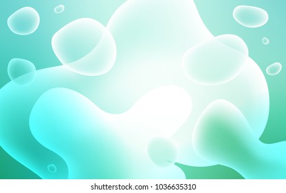 Light Green vector pattern with bent ribbons. Colorful abstract illustration with gradient lines. The template for cell phone backgrounds.
