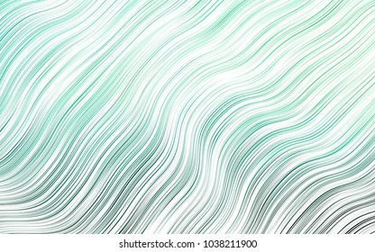 Light Green vector pattern with bent lines. Creative geometric illustration in marble style with gradient. Marble design for your web site.