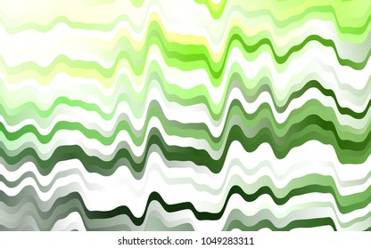 Light Green vector pattern with bent lines. Shining illustration, which consist of blurred lines, circles. A new texture for your  ad, booklets, leaflets.