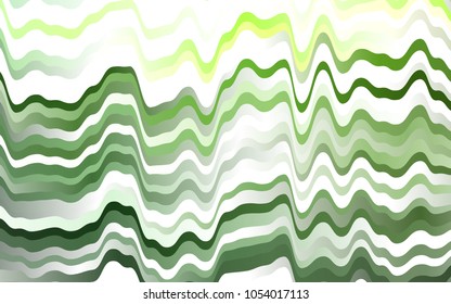 Light Green vector pattern with bent lines. Colorful abstract illustration with gradient lines. The template for cell phone backgrounds.