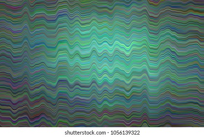 Light Green vector pattern with bent ribbons. Creative illustration in halftone marble style with gradient. New composition for your brand book.