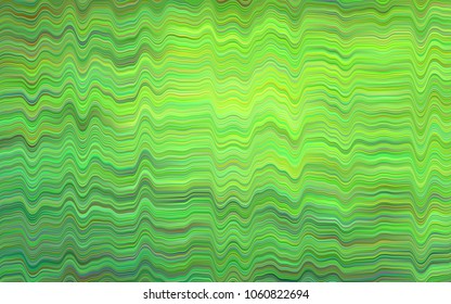 Light Green vector pattern with bent lines. A completely new color illustration in marble style. Pattern for your business design.