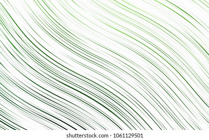 Light Green vector pattern with bent lines. Geometric illustration in marble style with gradient.  The best blurred design for your business.