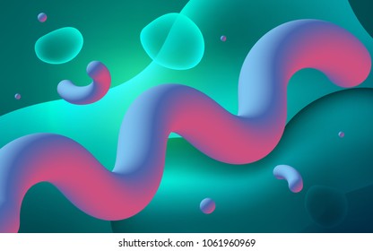 Light Green vector pattern with bent lines. Colorful abstract illustration with gradient lines. Textured wave pattern for backgrounds.