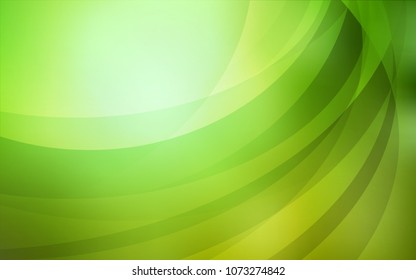 Light Green vector pattern with bent ribbons. Glitter abstract illustration with wry lines. Pattern for your business design.
