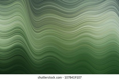 Light Green vector pattern with bent ribbons. Colorful illustration in abstract marble style with gradient. A new texture for your  ad, booklets, leaflets.