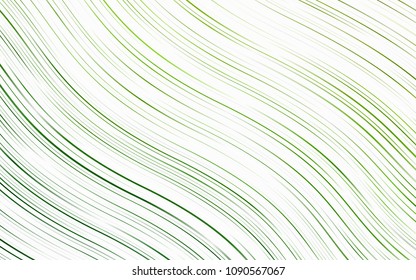 Light Green vector pattern with bent ribbons. Modern gradient abstract illustration with bandy lines. A completely new template for your business design.