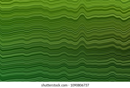 Light Green vector pattern with bent ribbons. A vague circumflex abstract illustration with gradient. Marble style for your business design.