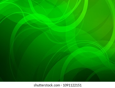 Light Green vector pattern with bent lines. Colorful abstract illustration with gradient lines. New composition for your brand book.