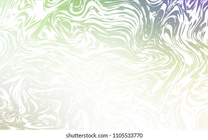 Light Green vector pattern with bent lines. Colorful abstract illustration with gradient lines. Textured wave pattern for backgrounds.