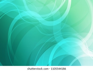 Light Green vector pattern with bent lines. Glitter abstract illustration with wry lines. The elegant pattern for brand book.