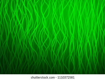 Light Green vector pattern with bent ribbons. Blurred geometric sample with gradient bubbles.  Pattern for your business design.