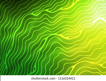 Light Green vector pattern with bent ribbons. Geometric illustration in marble style with gradient.  A completely new marble design for your business.