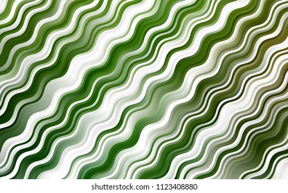Light Green vector pattern with bent lines. Colorful abstract illustration with gradient lines. Marble design for your web site.