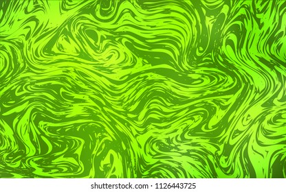 Light Green vector pattern with bent lines. A vague circumflex abstract illustration with gradient. The template for cell phone backgrounds.