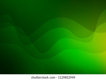 Light Green vector pattern with bent ribbons. Modern gradient abstract illustration with bandy lines. A completely new marble design for your business.