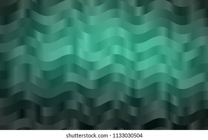 Light Green vector pattern with bent lines. A sample with blurred bubble shapes. Brand-new design for your ads, poster, banner.