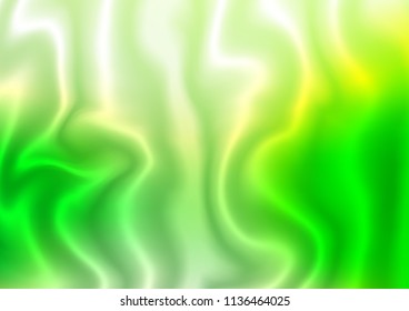 Light Green vector pattern with bent ribbons. Blurred geometric sample with gradient bubbles.  Brand new design for your ads, poster, banner.