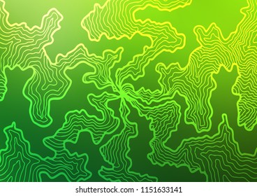 Light Green vector pattern with bent ribbons. Creative geometric illustration in marble style with gradient. Marble design for your web site.