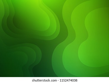 Light Green vector pattern with bent ribbons. Colorful abstract illustration with gradient lines. The template for cell phone backgrounds.