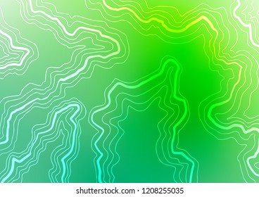 Light Green vector pattern with bent ribbons. A completely new color illustration in marble style. The template for cell phone backgrounds.