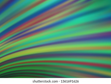 Light Green vector pattern with bent ribbons. Brand new colored illustration in marble style with gradient. A completely new template for your business design.