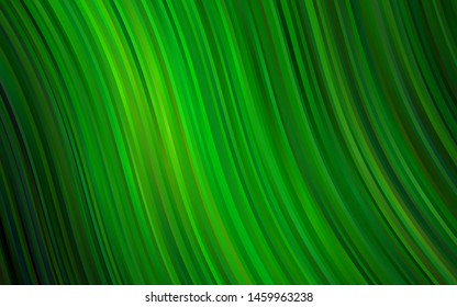Light Green vector pattern with bent ribbons. Glitter abstract illustration with wry lines. New composition for your brand book.