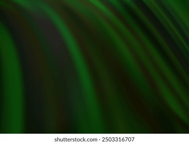 Light Green vector pattern with bent ribbons. Shining illustration, which consist of blurred lines, circles. Pattern for your business design.