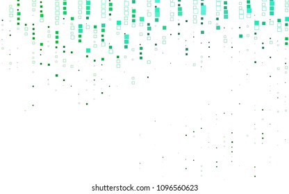 Light Green vector pattern. Brand-new rectangular template. Shining geometric sample. Repeating theme with rectangular shapes. Texture for your design.