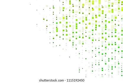 Light Green vector pattern. Brand-new rectangular template. Shining geometric sample. Repeating theme with rectangular shapes. Texture for your design.