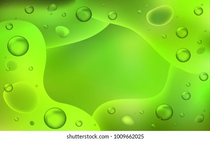 Light Green vector pattern with bubble shapes. A sample with blurred bubble shapes. Brand-new design for your ads, poster, banner.